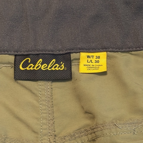 Cabela's Men's Tan Khaki Great Trail Zip-Off Convertible Pants Size 38x30 - Picture 7 of 14